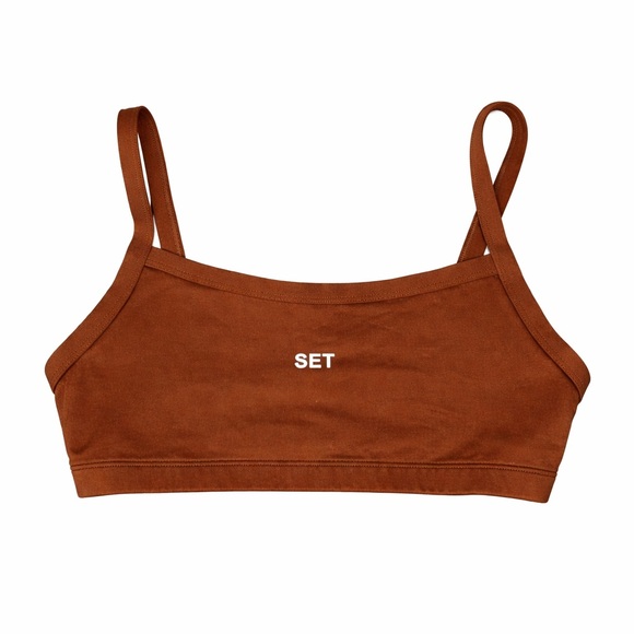 SET Active Women's Tan Sports Bra - Picture 3 of 5